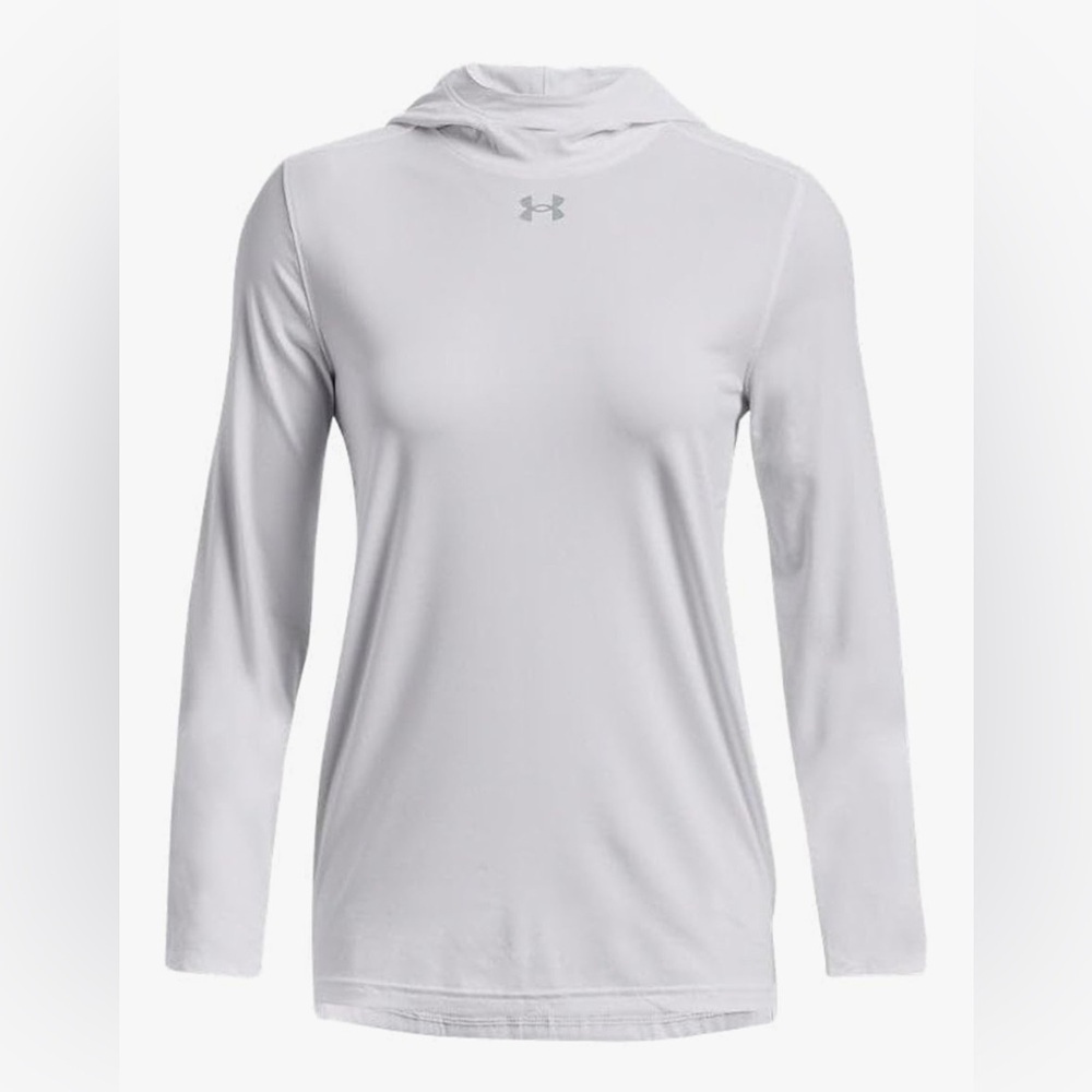 NWOT Under Armour Women’s White Long-Sleeve Hooded Performance Top